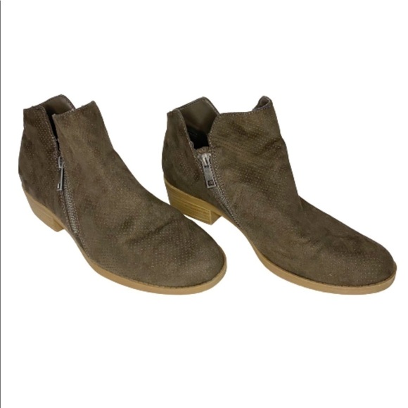 Universal Thread Double Zip Brown Ankle Booties - Picture 1 of 7